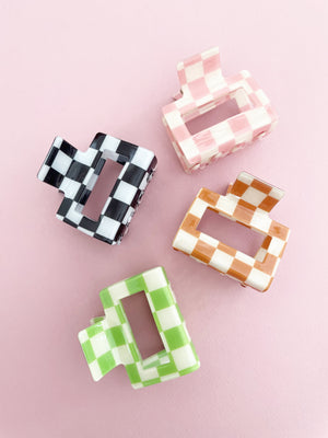 Checkered Claw Clip Set