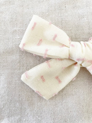 Pink Dotted Jane Bow