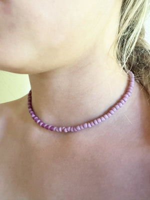 Light Purple & Dark Purple Patterned Necklace