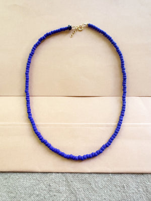 Solid Matte Blue Necklace