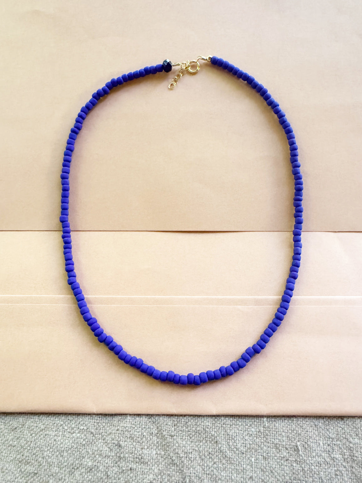 Solid Matte Blue Necklace