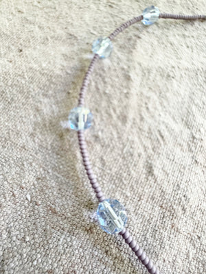 Light Purple & Light Blue Crystal Necklace