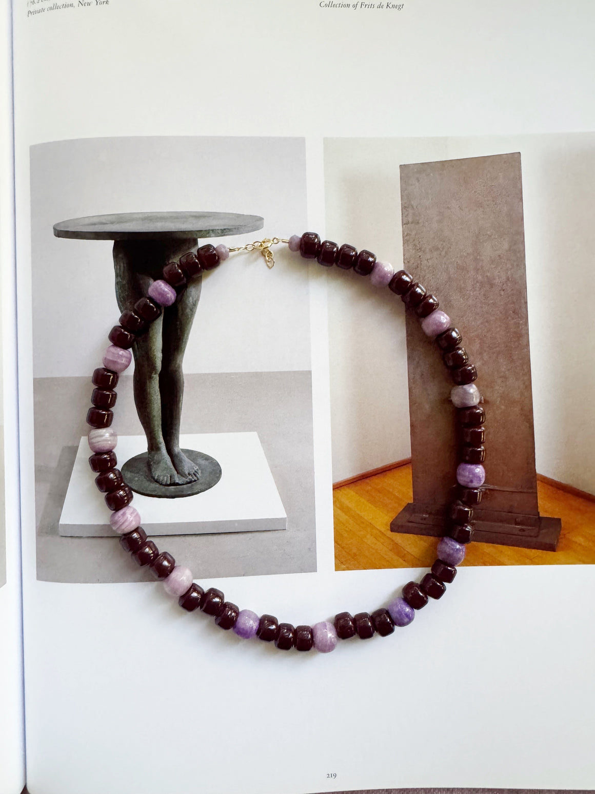 Amethyst Stone & Chocolate Brown Necklace