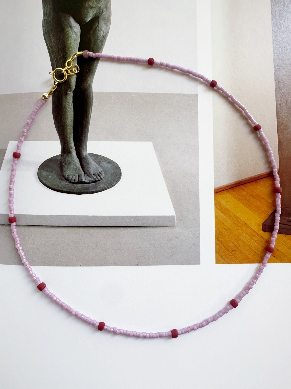 Lavender & Maroon Necklace