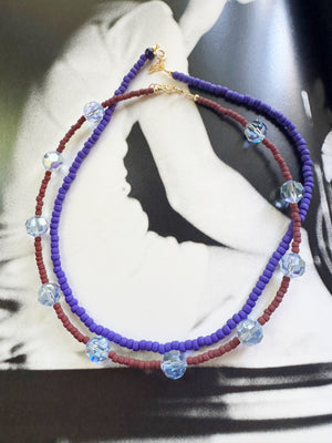 Solid Matte Blue Necklace