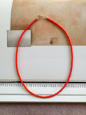 Solid Matte Red Necklace