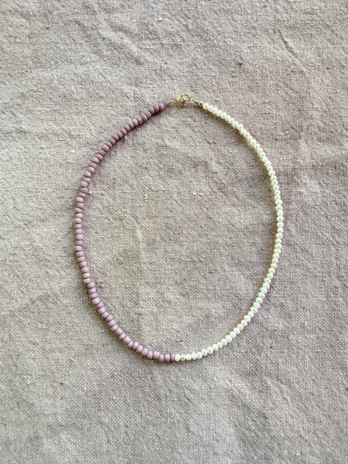 Light Purple & Pearl Necklace