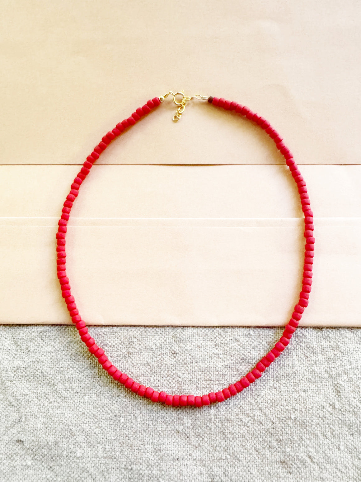 Solid Matte Red Necklace