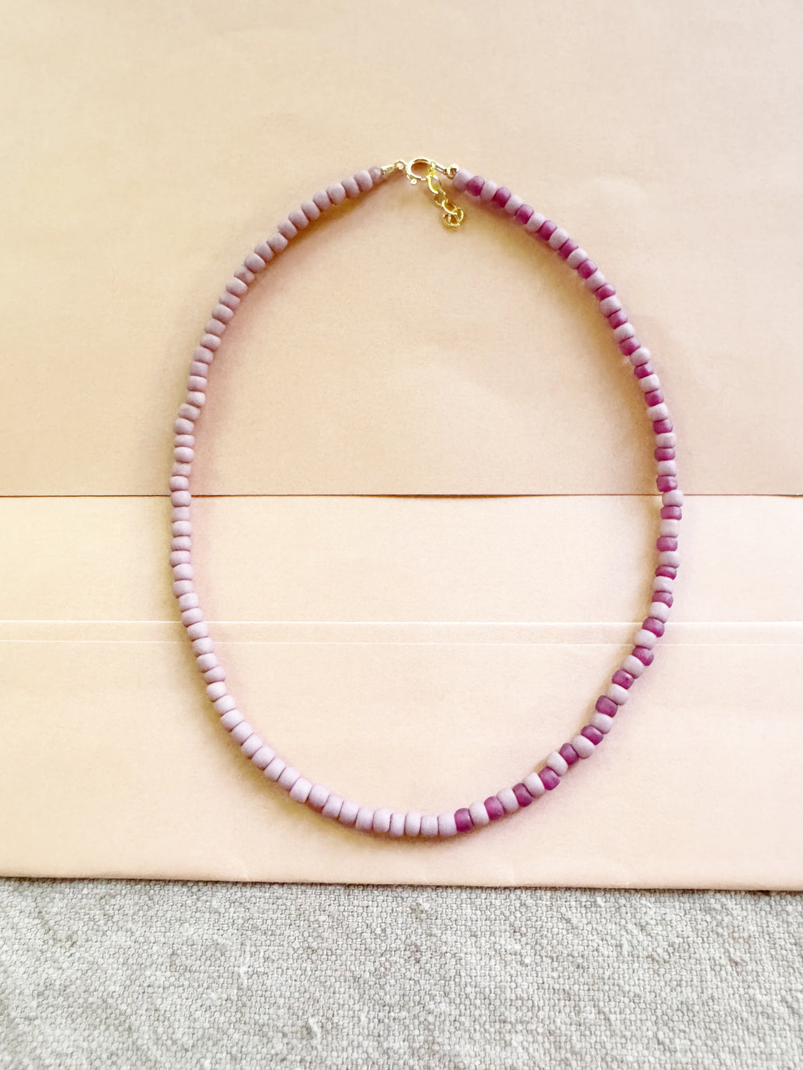 Light Purple & Dark Purple Patterned Necklace
