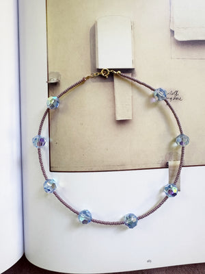 Light Purple & Light Blue Crystal Necklace