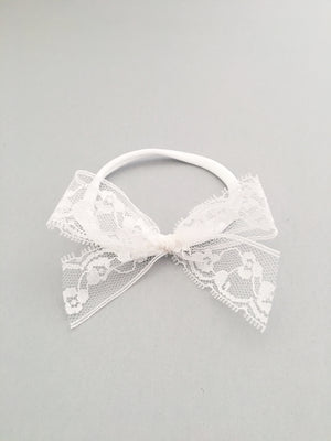White Lace Bow